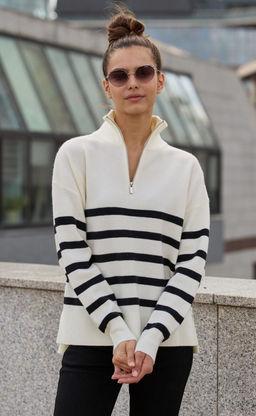 Джемпер F322-15115 white-black - Fine joyce фото 10