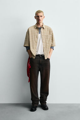 BOXY FIT CHECK SHIRT