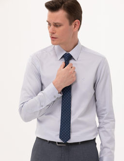 Gri Slim Fit Uzun Kollu Klasik G_mlek - Pierre cardin фото 3