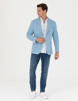 Синяя зауженная куртка - Cacharel фото 4