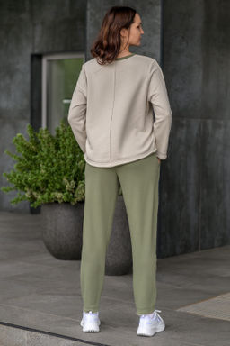 Костюм спорт-шик 100% хлопок футер - Новый лен фото 10