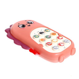 Музыкальный телефон детский ZABIAKA «Маленький дракончик», звуковые эффекты, фиолетовый