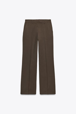 HIGH-WAIST STRAIGHT-LEG TROUSERS