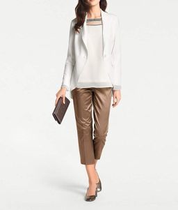 Блузка, экрю - Patrizia dini фото 3