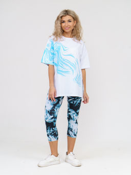 909 Костюм "белый/голубой"