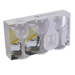 Бокалы для вина Bistro, 290 мл, стекло, прозрачные, набор 3 шт