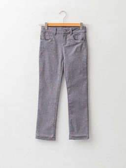Slim Fit Desenli Gabardin Polar Astarl? K?z ?ocuk Pantolon - Waikiki фото 2
