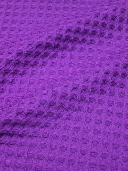 Вафельное премиум-полотно Бохо цв.фиолетово-пурпурный, ш.1.44м, хлопок-100%, 240гр/м.кв
