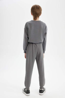 Школьные спортивные штаны с принтом для мальчиков - Defacto фото 6