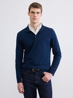 Polo Yaka Uzun Kollu Erkek Ti??rt