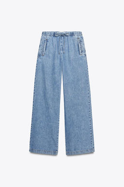 Z1975 MID-WAIST WIDE-LEG JOGGER JEANS - Zara фото 8