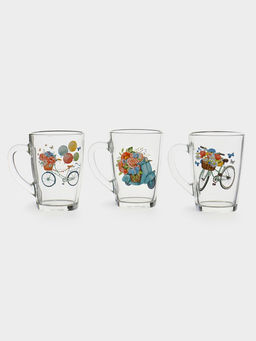 Цена за 20 шт. Кружка Капучино. Романтика, 300 мл, стекло, рисунок МИКС