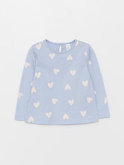 Bisiklet Yaka Desenli K?z Bebek Ti??rt