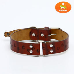 Ошейник с основой из термопластичной резины с тиснением Лапки, 58 х 2,7 см