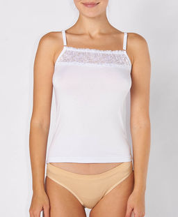Майки женские Cherry Girl 817 модал, эластан белый размеры M, L, XL  фото 2