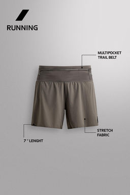 PANTALONES CORTOS TRAIL RUNNING / Gris antracita - Zara фото 18