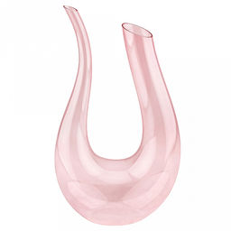 Декантер для вина стеклянный "Карамель" 1,7л, 19,7х11х34,4см, 2 горла: 4,5х4см, 1,8х1,3см, основание 8х6,5см, розовый прозрачный (Китай)