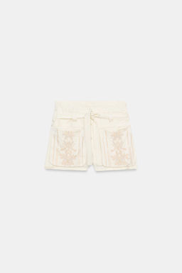 BERMUDA BORDADOS ZW COLLECTION / Crudo / Beige - Zara фото 6