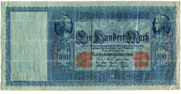 Банкнота 100 марок 1910 года Германия