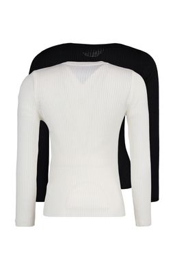 Siyah-Gri Ikili Paket Triko Kazak TWOAW22KZ1766 - Trendyolmilla фото 33