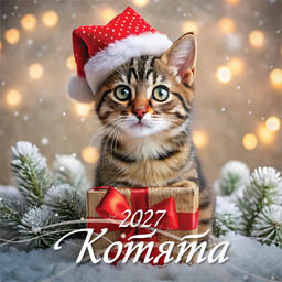 Календарь настен. перекид., на скрепке, 285*285мм, 12л., 2027г. "Котята" (0227003)