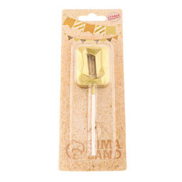 Цена за 3 шт. Свеча в торт на шпажке «Алмаз», цифра 0, золотая, 5 см