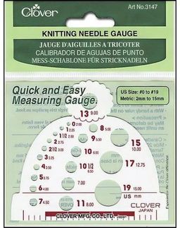 Шаблон для измерения диаметра спиц Clover. (размеры 2.0-15.0 мм)