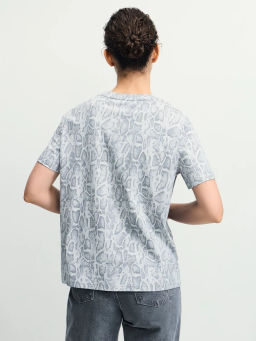 Футболка из хлопка с принтом / Zarina  фото 6