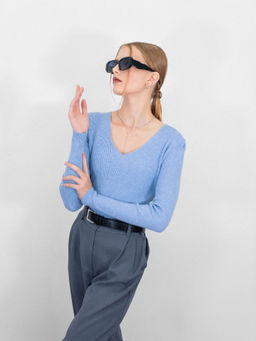 Джемпер Фрида (серо-голубой) One Size - Nadi bordo фото 2