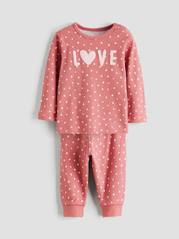 Bisiklet Yaka K?z Bebek Pijama Tak?m?