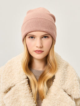 Шапка жен. виск+нейл+каш LB-A53067 dirty pink