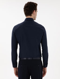 Lacivert Slim Fit Uzun Kollu Klasik Basic G_mlek - Pierre cardin фото 5