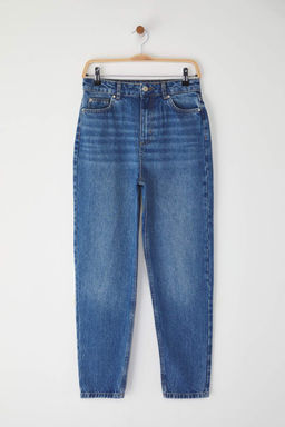 Ac?k Mavi Yuksek Bel Mom Jeans TWOSS25JE00277 - Trendyolmilla фото 5