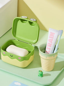 Мыльница Cute frog, green (13*10,5*10 см)