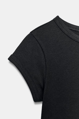 CAMISETA RIB MANGA CORTA / Marino - Zara фото 7