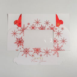 Цена за 5 шт. Коробка для капкейков Let it snow, Новый год, 17×25×10 см