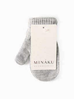 Варежки детские MINAKU, серые, 14 см