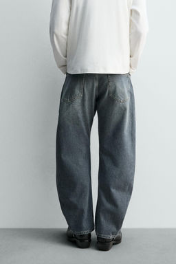 JEANS RELAXED BARREL FIT / Azul / Verde - Zara фото 3