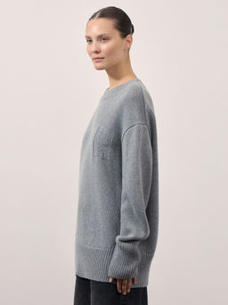 Оверсайз джемпер с шерстью в составе / Zarina  фото 5