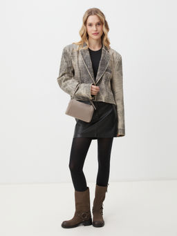 Женская сумка с ручкой MAISON DAVID MARY MINI Артикул 4523850, серо-бежевый  фото 3