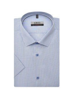 Сорочка мужская короткий рукав GREG 124/201/6177/Z/1p