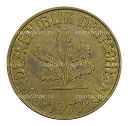 Монета 10 пфеннигов 1977 года G Германия