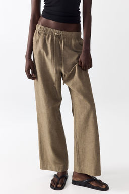 Pantal?n recto con cord?n de ajuste - H&m фото 7