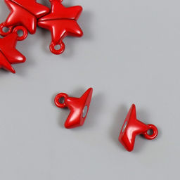 Цена за 4 шт. Замок магнитный металл «Звёздочка», красный, 2.2×1.5×0.6 см, (набор 2 половинки)