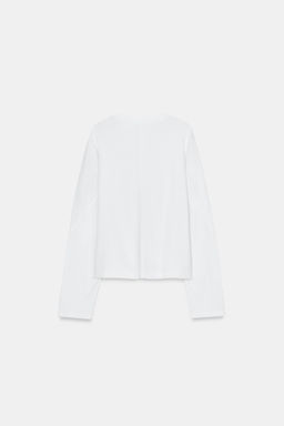 LONG SLEEVE SEAM T-SHIRT - Zara фото 13