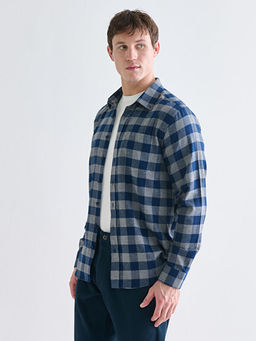 Regular Fit Ekose Gabardin Erkek G?mlek