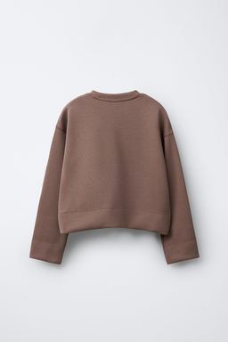 SWEATSHIRT WITH SLOGAN AND MODAL - Zara фото 2