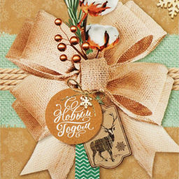 Цена за 2 шт. Коробка подарочная новогодняя складная «С Новым годом», 16×23×7.5 см