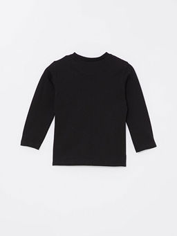 Bisiklet Yaka Uzun Kollu Basic Erkek Bebek Ti??rt - Waikiki фото 3