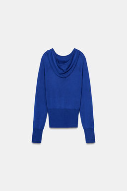 PLAIN KNIT HOODIE JUMPER - Zara фото 5